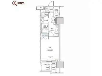グラン・アベニュー鶴舞公園(1K/10階)の間取り写真