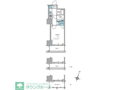 ルフォンプログレ渋谷ヒルトップ(1K/12階)の間取り写真