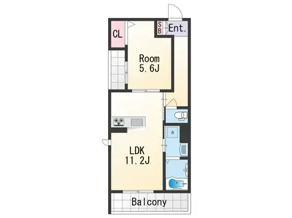 ハルミエールII(1LDK/3階)の間取り写真