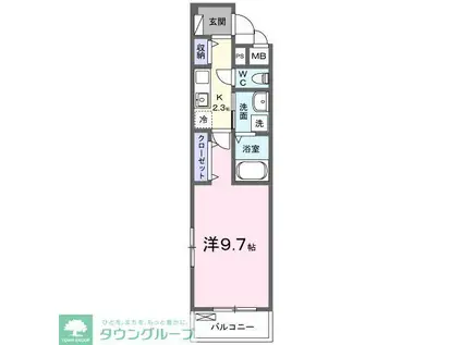 CARNABY(1K/2階)の間取り写真