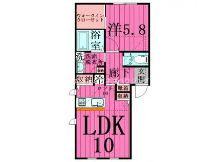 PRIMA NOZZE柏壱番館(1SLDK/1階)の間取り写真