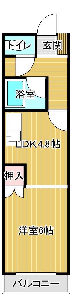 プラザユーホーム(ワンルーム/5階)の間取り写真