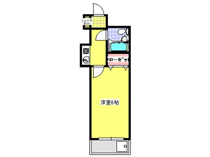 ニュー八景コープ(1K/1階)の間取り写真