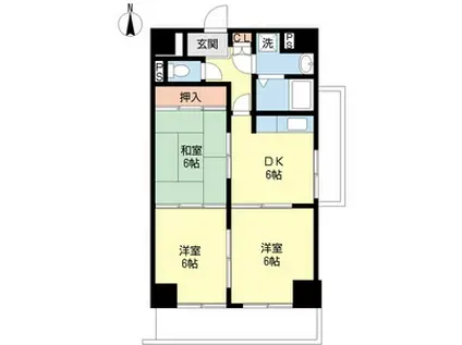 リージョン妙音(3DK/9階)の間取り写真