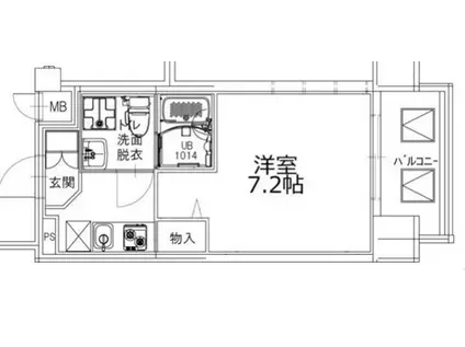 TOYOTOMI STAY PREMIUM 難波桜川(1K/6階)の間取り写真