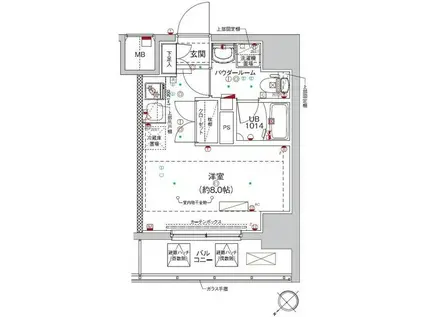RELUXIA横濱鶴見IV(ワンルーム/11階)の間取り写真