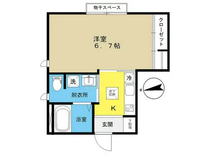 メゾン・オークラ(1K/1階)の間取り写真