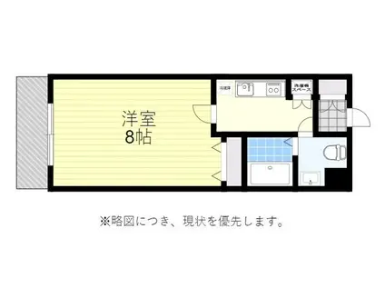 ピュアドームブライトン博多(1K/5階)の間取り写真