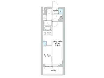 NSパークレジデンス森下 旧リビオメゾン森下(1LDK/1階)の間取り写真