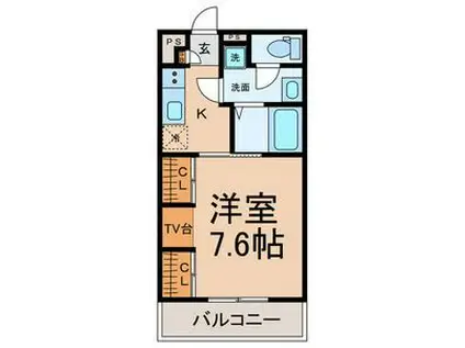 SIENA(1K/2階)の間取り写真