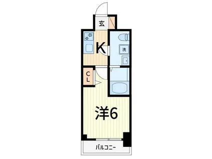 GRANPASEO金町(1K/6階)の間取り写真