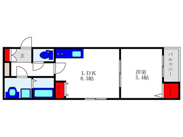 DEAR COURT SONE(1LDK/3階)の間取り写真