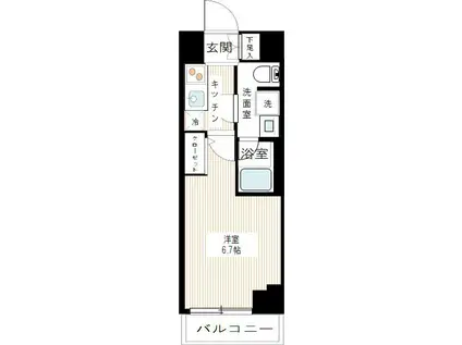 ARCOBALENO MUSASHIKOSUGI(1K/5階)の間取り写真