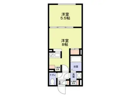 トライム両国(1LDK/4階)の間取り写真