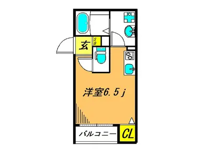 フォルタナータ(ワンルーム/2階)の間取り写真