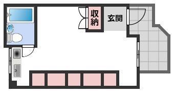 アヴァンセ天王寺(ワンルーム/5階)の間取り写真