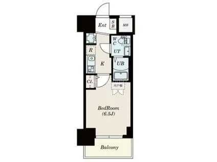 セレニテ本町リアン(1K/11階)の間取り写真