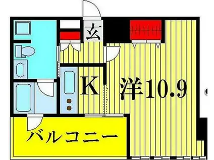 PANACHE(1LDK/4階)の間取り写真