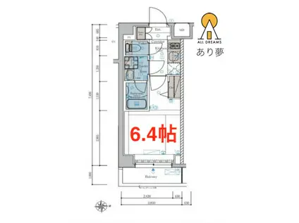 SYFORME YOKOHAMA-SAKURAGICHO(1K/3階)の間取り写真
