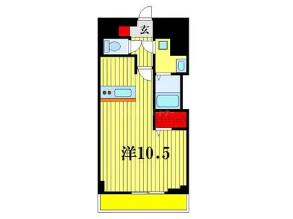 N-STAGE 松戸(ワンルーム/1階)の間取り写真