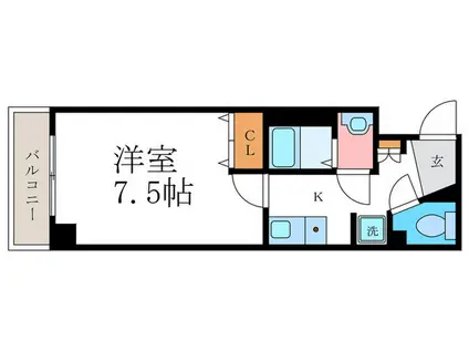 パークアジュール(1K/2階)の間取り写真