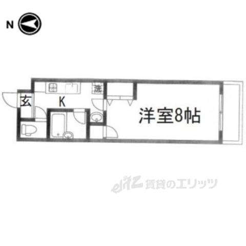 ドリーミーK(1K/1階)の間取り写真