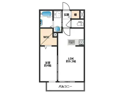 MY STYLE蓮根(1LDK/1階)の間取り写真