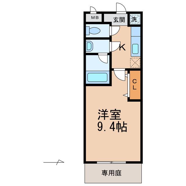 フジパレス太田 II番館(1K/1階)の間取り写真