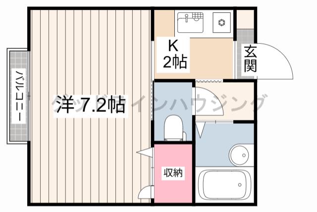 リベールやしろ(1K/2階)の間取り写真