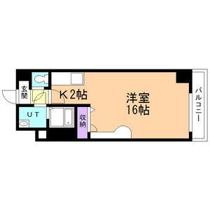 クレステージ北32(1K/2階)の間取り写真