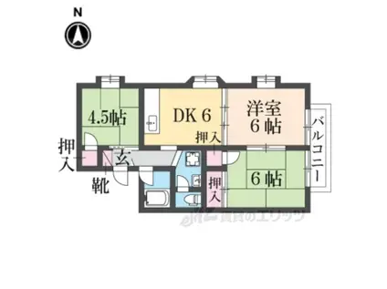 シャルム21(3DK/1階)の間取り写真