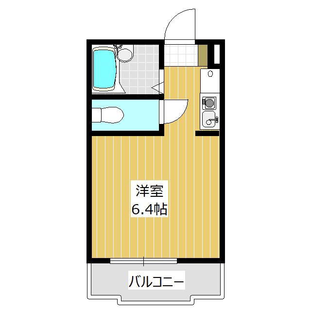 モンセーヌ小鹿(ワンルーム/2階)の間取り写真