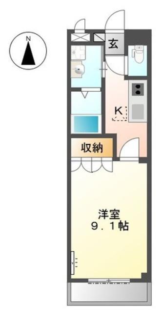 わかやま電鉄貴志川線 日前宮駅 徒歩26分 2階建 築18年(1K/1階)の間取り写真