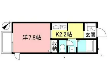 シャルル町田(1K/1階)の間取り写真