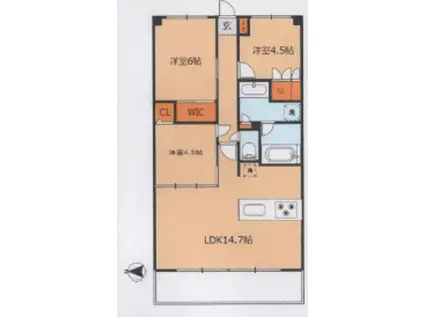 ノブレス西馬込(3LDK/6階)の間取り写真