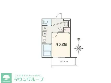 MELLAS日進(1K/1階)の間取り写真