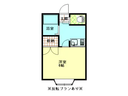 ニュークリアハイム(1K/2階)の間取り写真