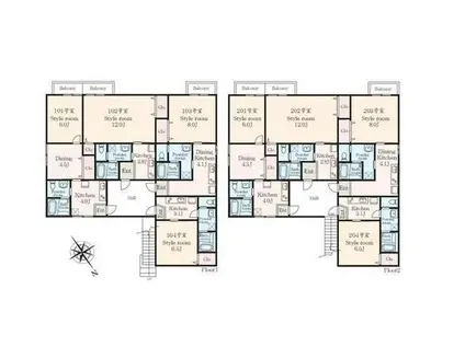 LUANA東海岸(1K/1階)の間取り写真