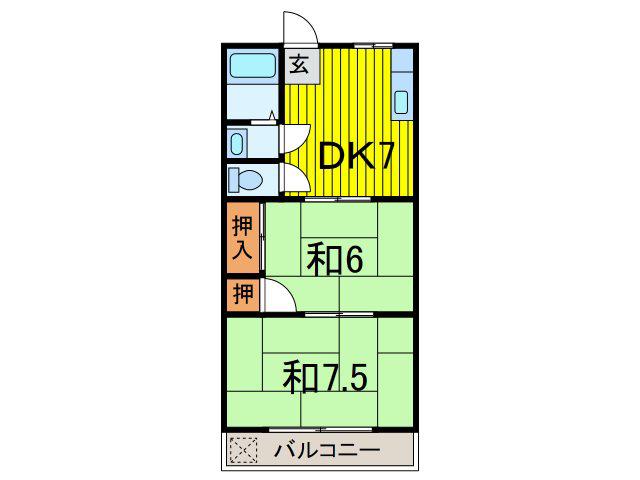 第3池田マンション(2DK/1階)の間取り写真