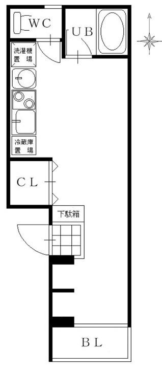 フィオーレ東町(ワンルーム/3階)の間取り写真