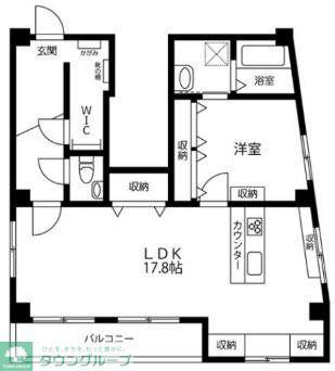ベルデン日本橋(1LDK/6階)の間取り写真