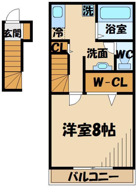 アリビオ(1K/2階)の間取り写真
