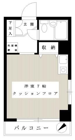 アビオン岩崎(ワンルーム/3階)の間取り写真