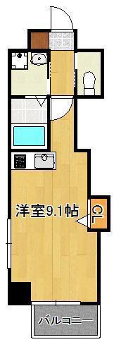 MDIフォレストガーデン三ヶ森(ワンルーム/3階)の間取り写真