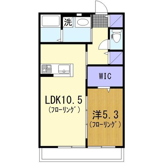 コーシュカII(1LDK/1階)の間取り写真