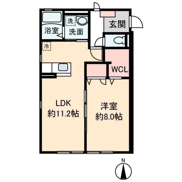 フォレスト・メゾン(1LDK/1階)の間取り写真