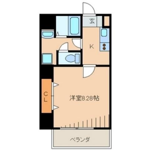 PUA LANI(1K/4階)の間取り写真