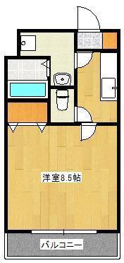 D-FELLOW(1K/1階)の間取り写真