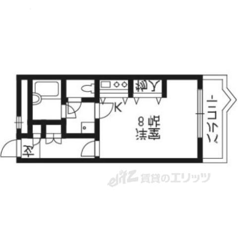 WHISKER31(ワンルーム/3階)の間取り写真