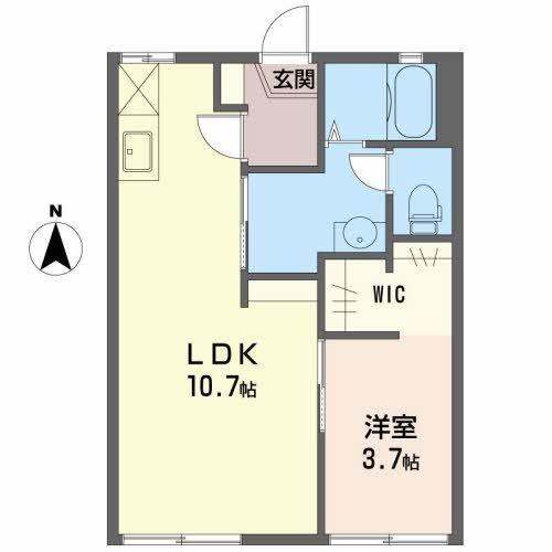 真和荘(1LDK/1階)の間取り写真